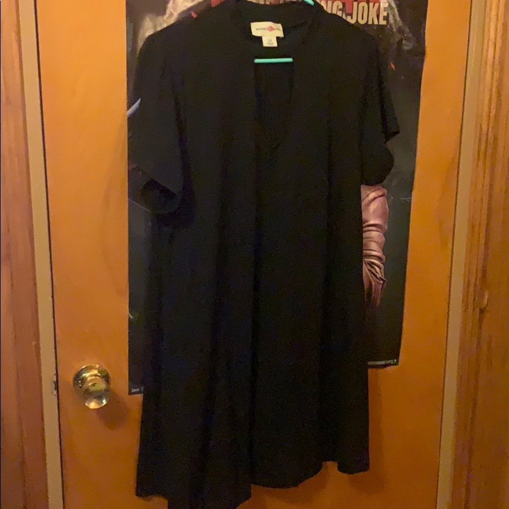 Black Dress with a Keyhole Neckline